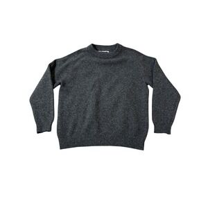 Zara Size 11-12 Kid Crew Neck Long Sleeve Solid Dark Gray Sweater Causal Causal